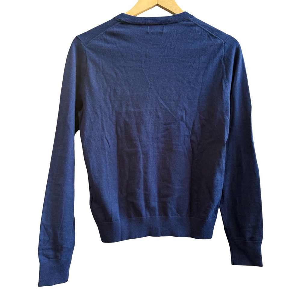 NWT J. Crew Navy Classic Cotton Button-Up Sweater Cardigan Minimalist Academia - Picture 13 of 16